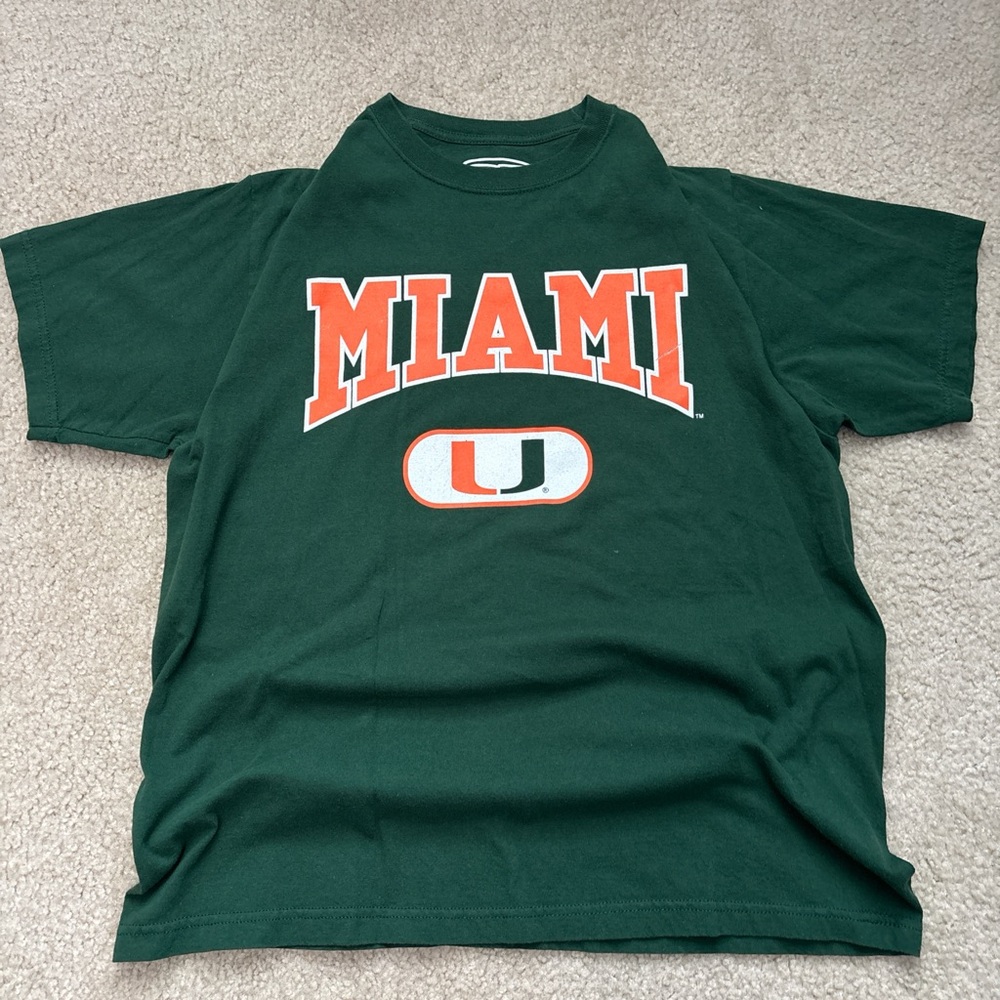 Men's Green Miami Logo Tee
